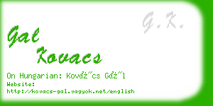 gal kovacs business card